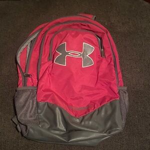 Under Armour Pink and Gray Backpack